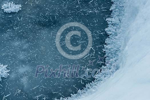 Frost ice and snow background Frost ice and snow background