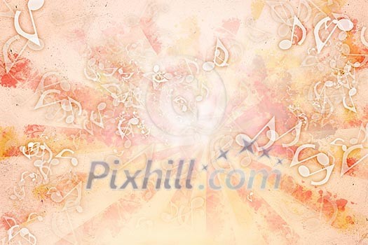 Abstract background image with music note symbols Abstract background image with music note symbols