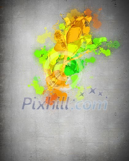 Background image with colorful splashes and drops Background image with colorful splashes and drops
