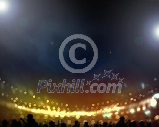 Image of stadium in lights and flashes Image of stadium in lights and flashes