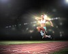 Image of young attractive sport woman exercising