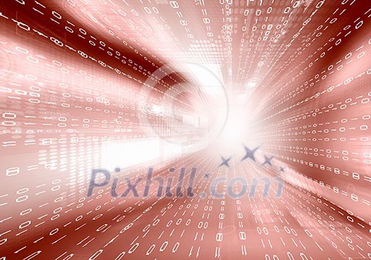 Digital background image with technology symbols and icons Digital background image with technology symbols and icons