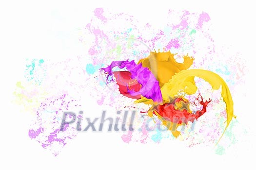 Abstract background image with colorful splashes and drops Abstract background image with colorful splashes and drops