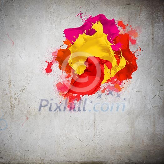 Background image with colorful splashes and drops Background image with colorful splashes and drops