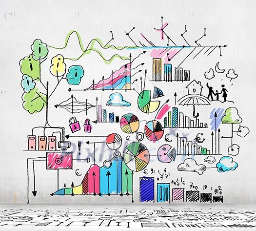 Business colorful sketch image on white background Business colorful sketch image on white background