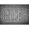 Close up image of hand drawn hockey tactic plan