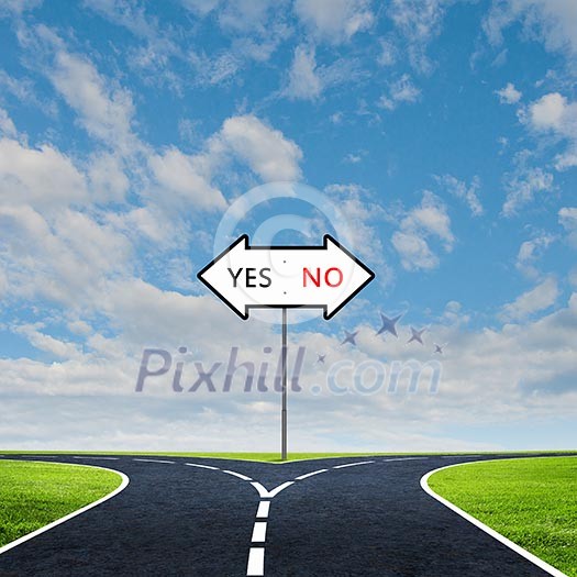 Cross road with direction sign. Choose your way Cross road with direction sign. Choose your way