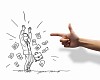 Hand drawing image of businessman. Business challenge