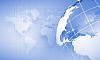 Blue digital image of globe. Background image