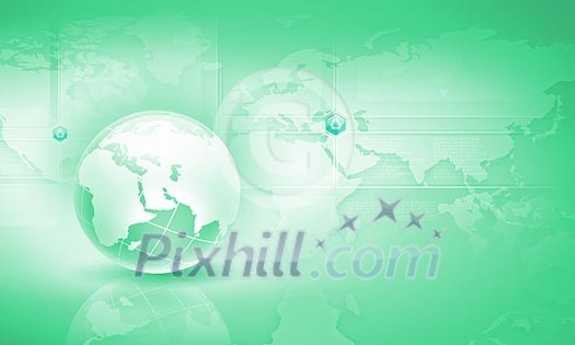 Blue digital image of globe. Background image Blue digital image of globe. Background image