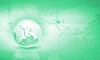 Blue digital image of globe. Background image