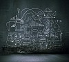 Business sketch ideas against dark wall background