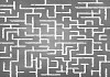 Drawn abstract maze against white background. Finding solution