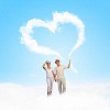 Image of young couple in love looking at each other