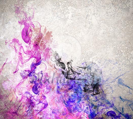 Background image with color fumes and splashes