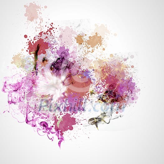 Background image with color fumes and splashes Background image with color fumes and splashes
