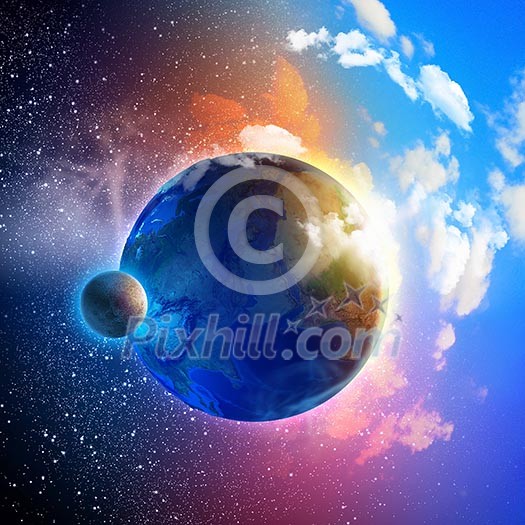 Image of earth planet. Elements of this image are furnished by NASA Image of earth planet. Elements of this image are furnished by NASA