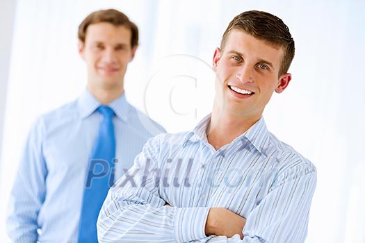 Image of successful young happy business persons Image of successful young happy business persons