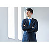 Image of handsome confident businessman in business suit