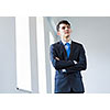 Image of handsome confident businessman in business suit