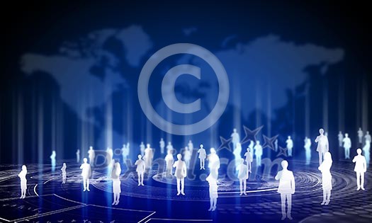 Background media image with icons. Social nets and communication Background media image with icons. Social nets and communication