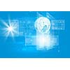 Background media image with icons. Innovations in technologies