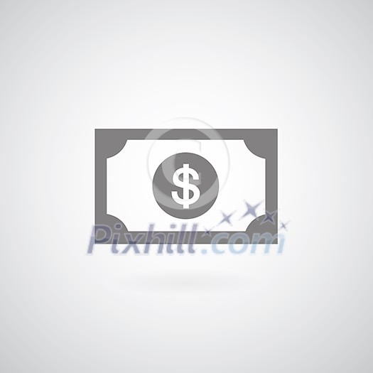 dollar symbol on gray background dollar symbol on gray background