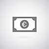 money symbol on gray background 