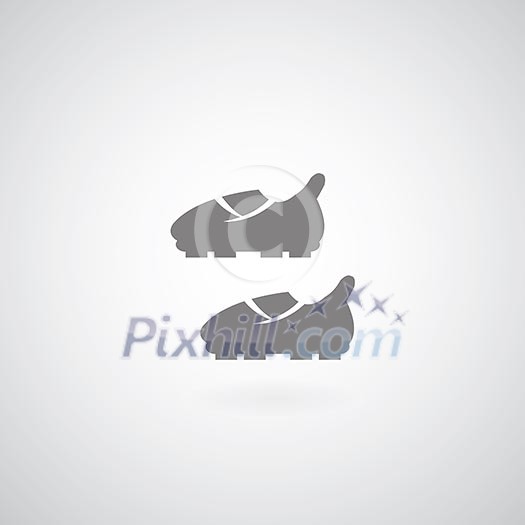 Soccer boots on gray background Soccer boots on gray background
