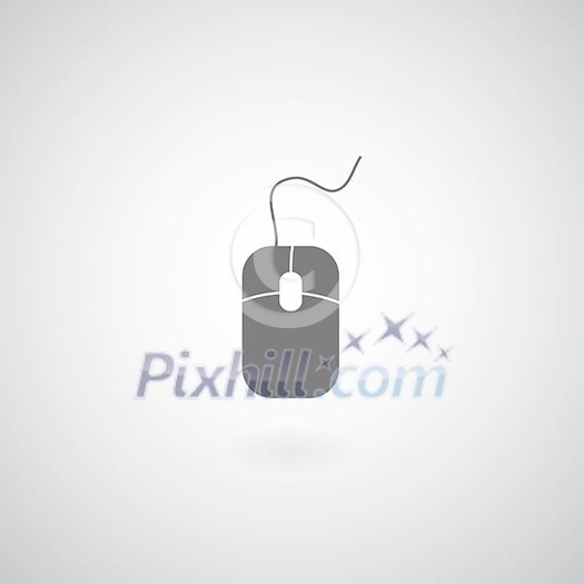 computer mouse symbol on gray background computer mouse symbol on gray background