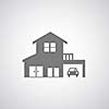 home construction on gray background 