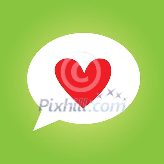 red heart Symbol Speech Bubble red heart Symbol Speech Bubble