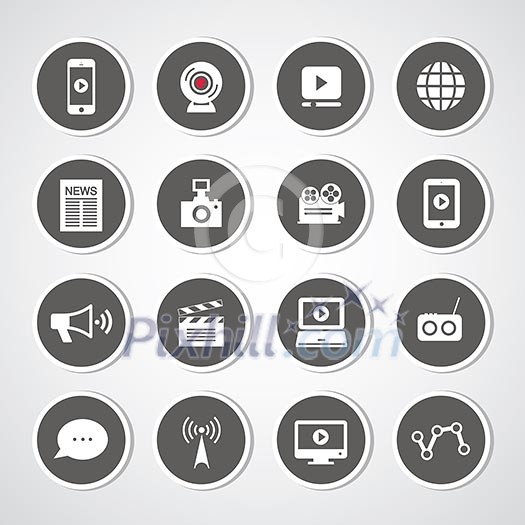 media symbol set for use media symbol set for use