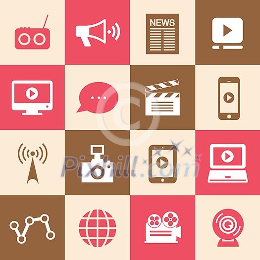 media symbol set for use media symbol set for use