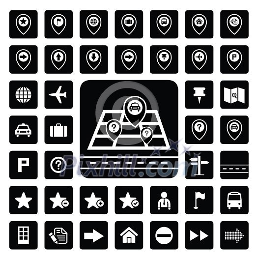 Map and Location Icons for every place Map and Location Icons for every place