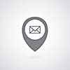 envelope mail symbol pointer on gray background 