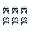 cartoon sketch set for use