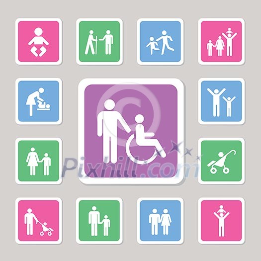 Family icon set for use Family icon set for use