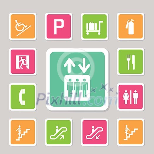 shopping mall icons set for usr shopping mall icons set for usr