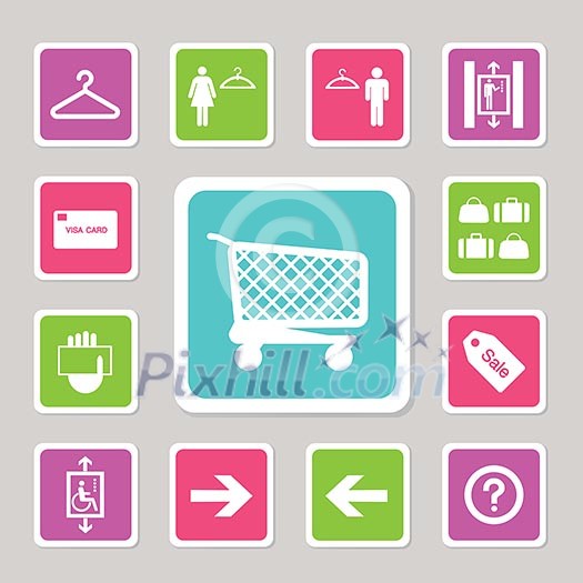 shopping mall icons set 2 from Illustration shopping mall icons set 2 from Illustration