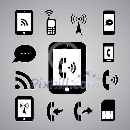 technology symbol on gray background technology symbol on gray background
