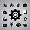 internet symbol on gray background