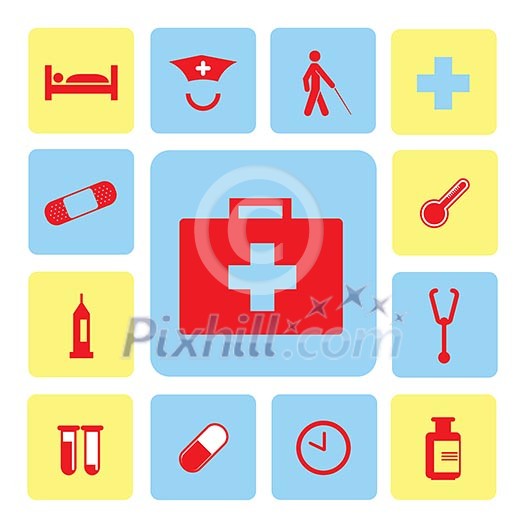 icons hospital set from Illustration icons hospital set from Illustration