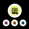 icon set in black background for use