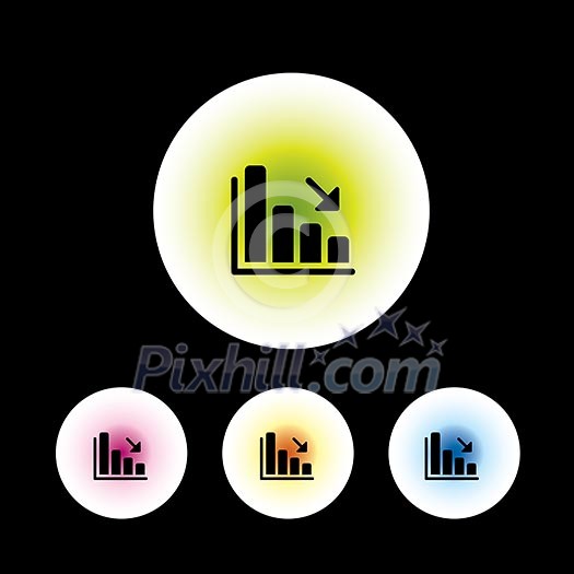 icon set in black background for use icon set in black background for use