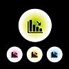 icon set in black background for use