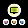 icon set in black background for use