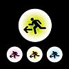 icon set in black background for use