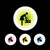 icon set in black background for use