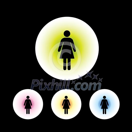 icon set in black background for use icon set in black background for use
